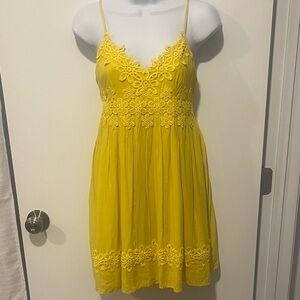 Topshop Sunflower Lace Midi Dress